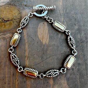 Brighton Elegant Silver and Gold Tone Bracelet